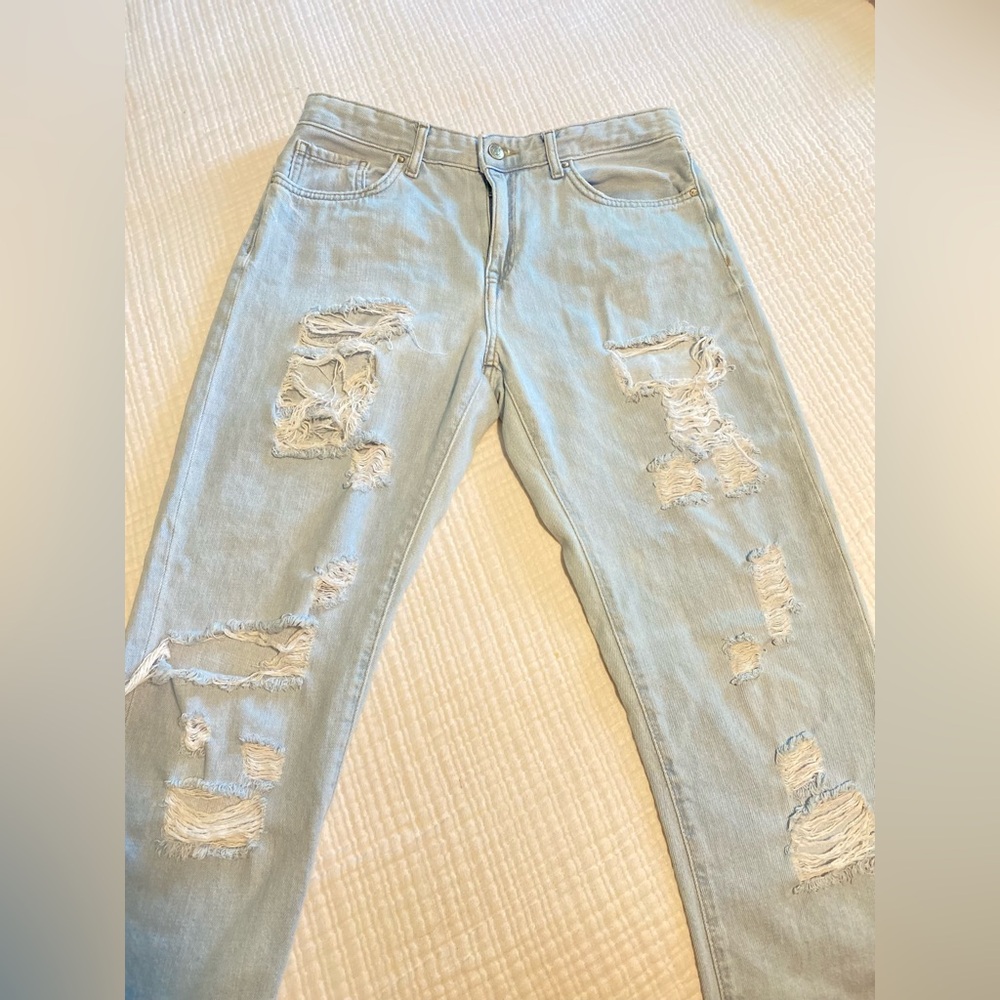 Light Blue Distressed Jeans